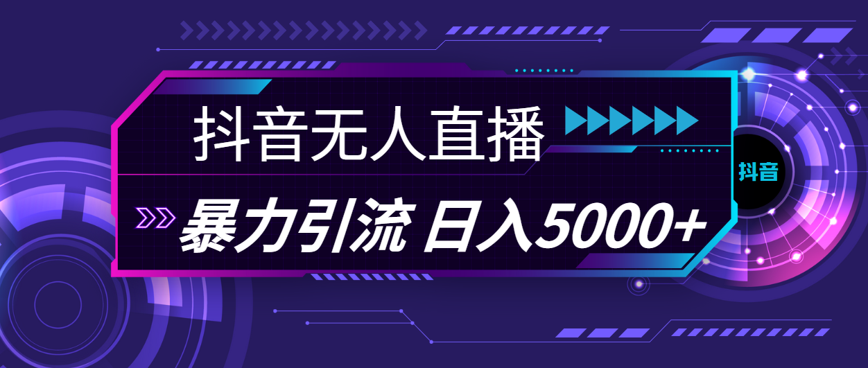 （11709期）抖音无人直播，暴利引流，日入5000+-网创资源站