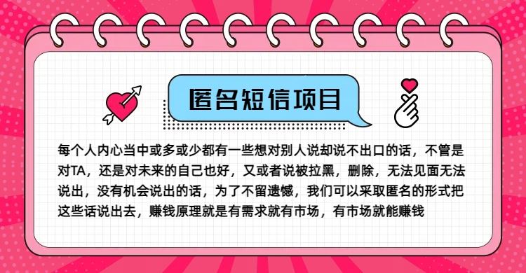 冷门小众赚钱项目，匿名短信，玩转信息差，月入五位数【揭秘】-网创资源站