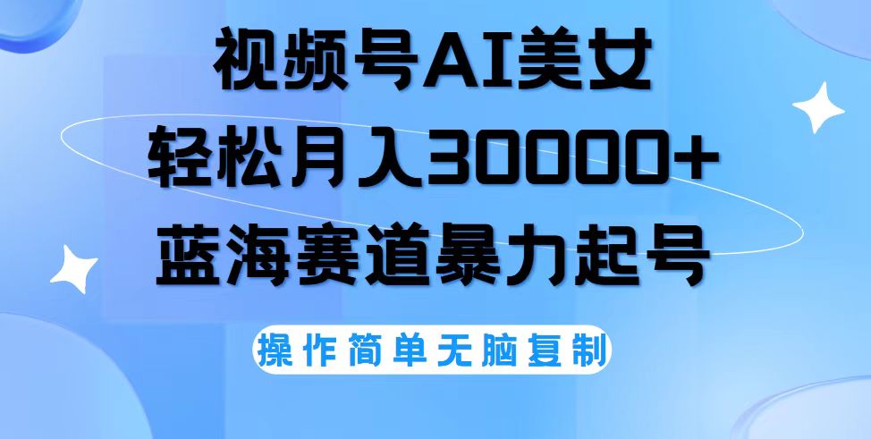 （12125期）视频号AI美女跳舞，轻松月入30000+，蓝海赛道，流量池巨大，起号猛，无…-网创资源站