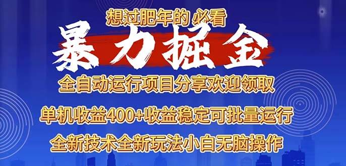 （13675期）2025暴力掘金项目，想过肥年必看！-网创资源站