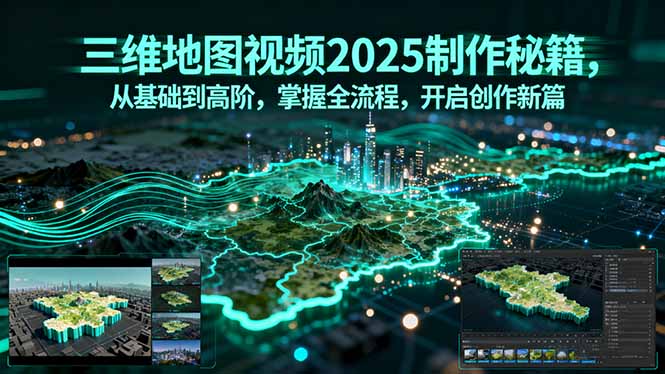 三维地图视频2025制作秘籍，从基础到高阶，掌握全流程，开启创作新篇-网创资源站