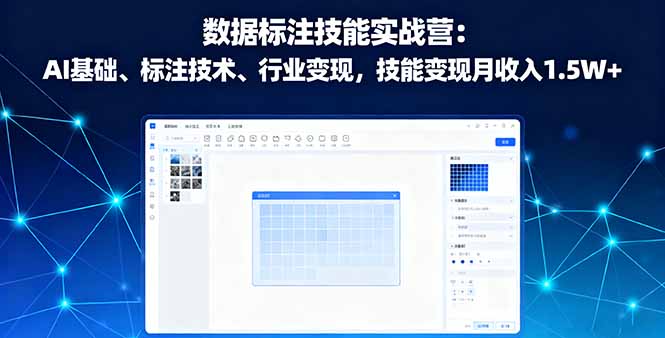 数据标注技能实战营：AI基础、标注技术、行业变现，技能变现月收入1.5W+-网创资源站