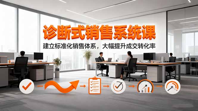 诊断式销售系统课，建立标准化销售体系，大幅提升成交转化率-网创资源站