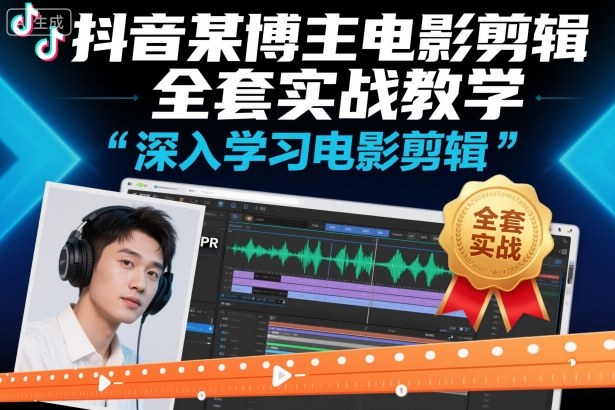 抖音某博主电影剪辑全套实战教学，深入学习电影剪辑-网创资源站