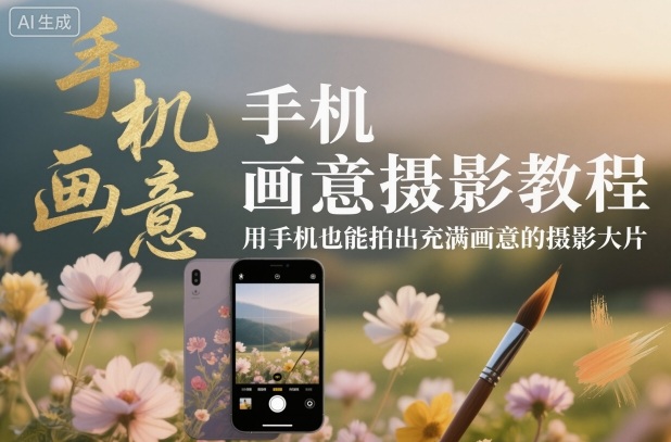 手机画意摄影教程，用手机也能拍出充满画意的摄影大片-网创资源站