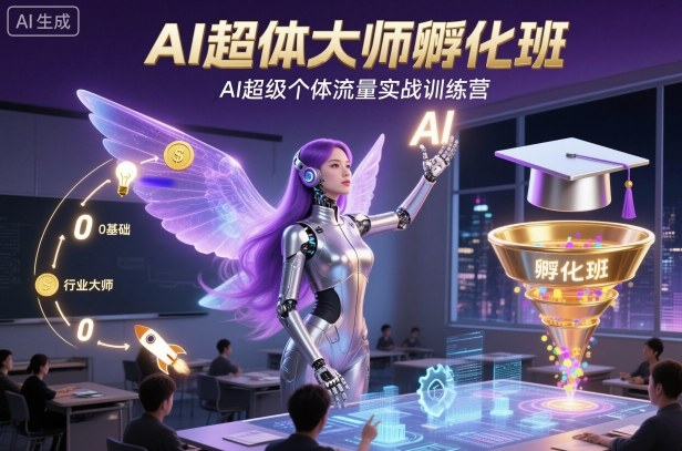 AI超体大师孵化班，AI超级个体流量实战训练营-网创资源站