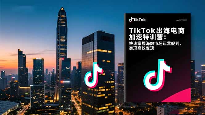 TikTok出海电商加速特训营：快速掌握海外市场运营规则，实现高效变现-网创资源站