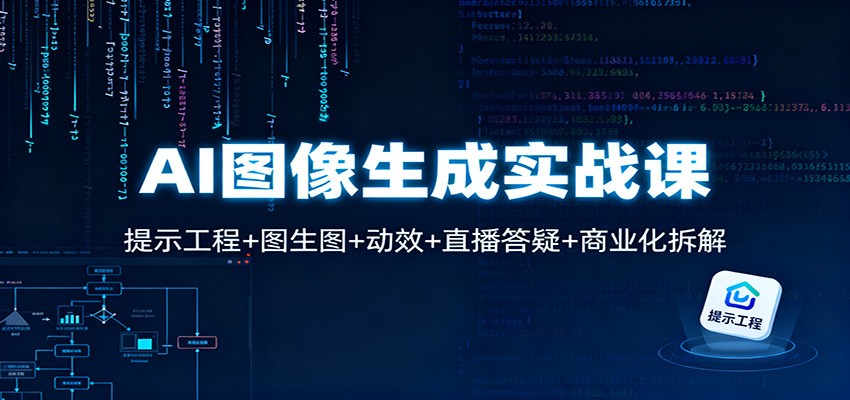 AI图像生成实战课：提示工程+图生图+动效+直播答疑+商业化拆解-网创资源站