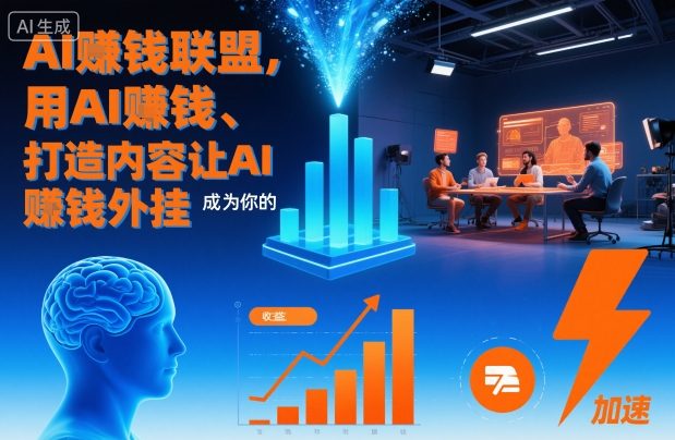 AI賺钱联盟，用AI賺钱、打造内容让AI成为你的賺钱外挂-网创资源站