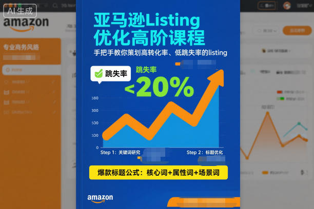 亚马逊Listing优化高阶课程，手把手教你策划高转化率、低跳失率的listing-网创资源站