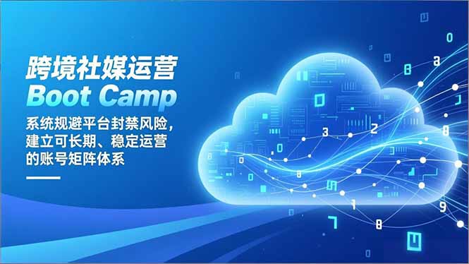 跨境社媒运营Boot Camp：系统规避平台封禁风险，建立可长期、稳定运营的账号矩阵体系-网创资源站