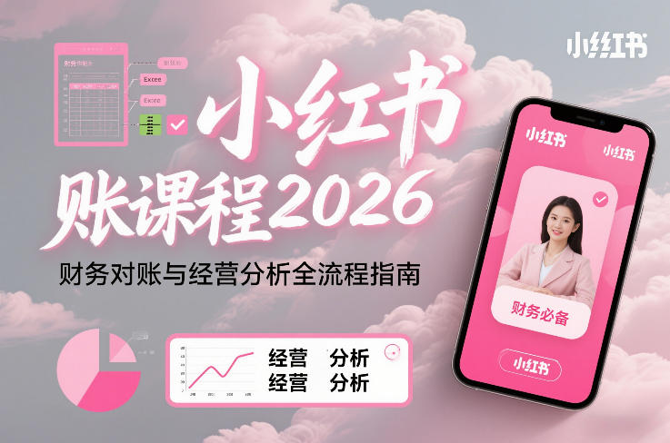 小红书对账课程2026，财务对账与经营分析全流程指南-网创资源站