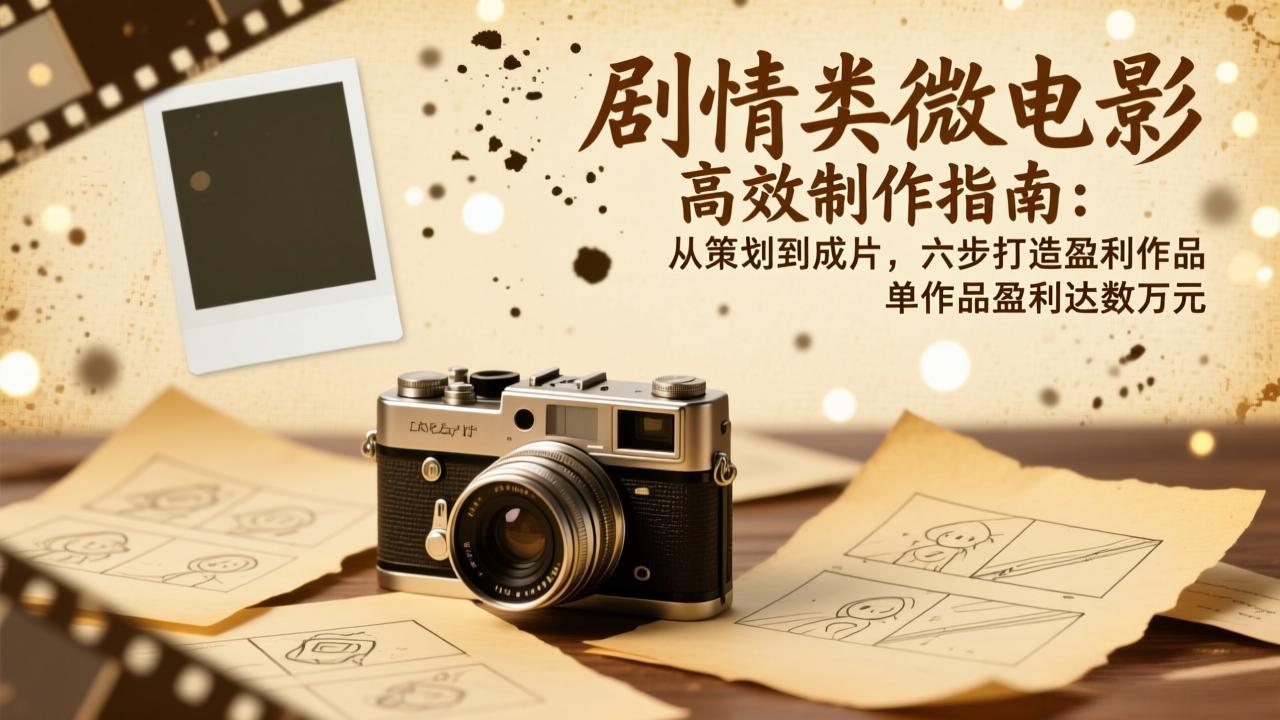 剧情类微电影高效制作指南：从策划到成片，六步打造盈利作品，单作品盈利达数万元-网创资源站