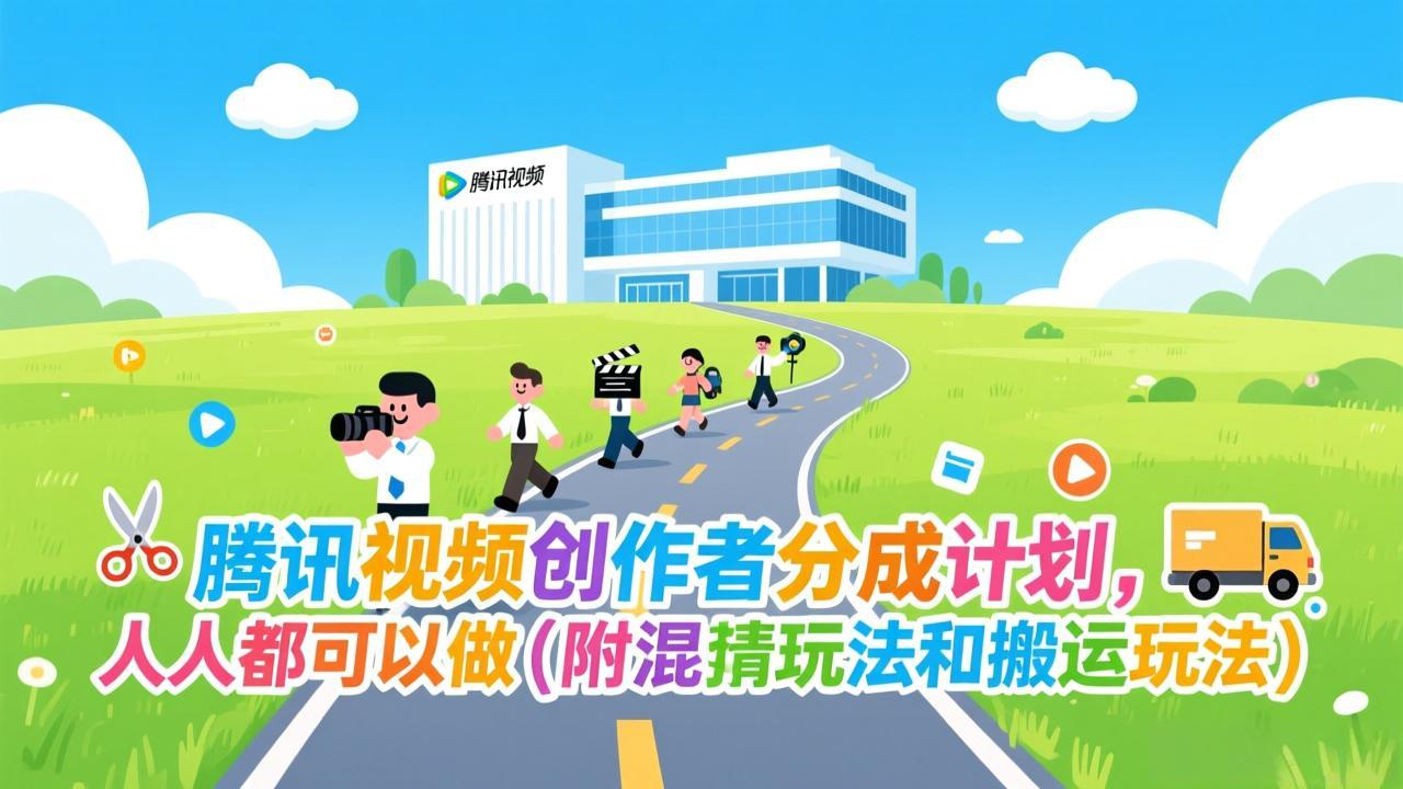 腾讯视频创作者分成计划，人人都可以做(附混剪玩法和搬运玩法-网创资源站