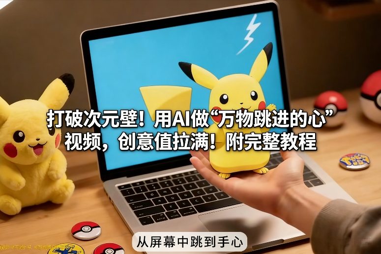 打破次元壁！用AI做【万物跳进手心】视频，创意值拉满！附完整教程-网创资源站
