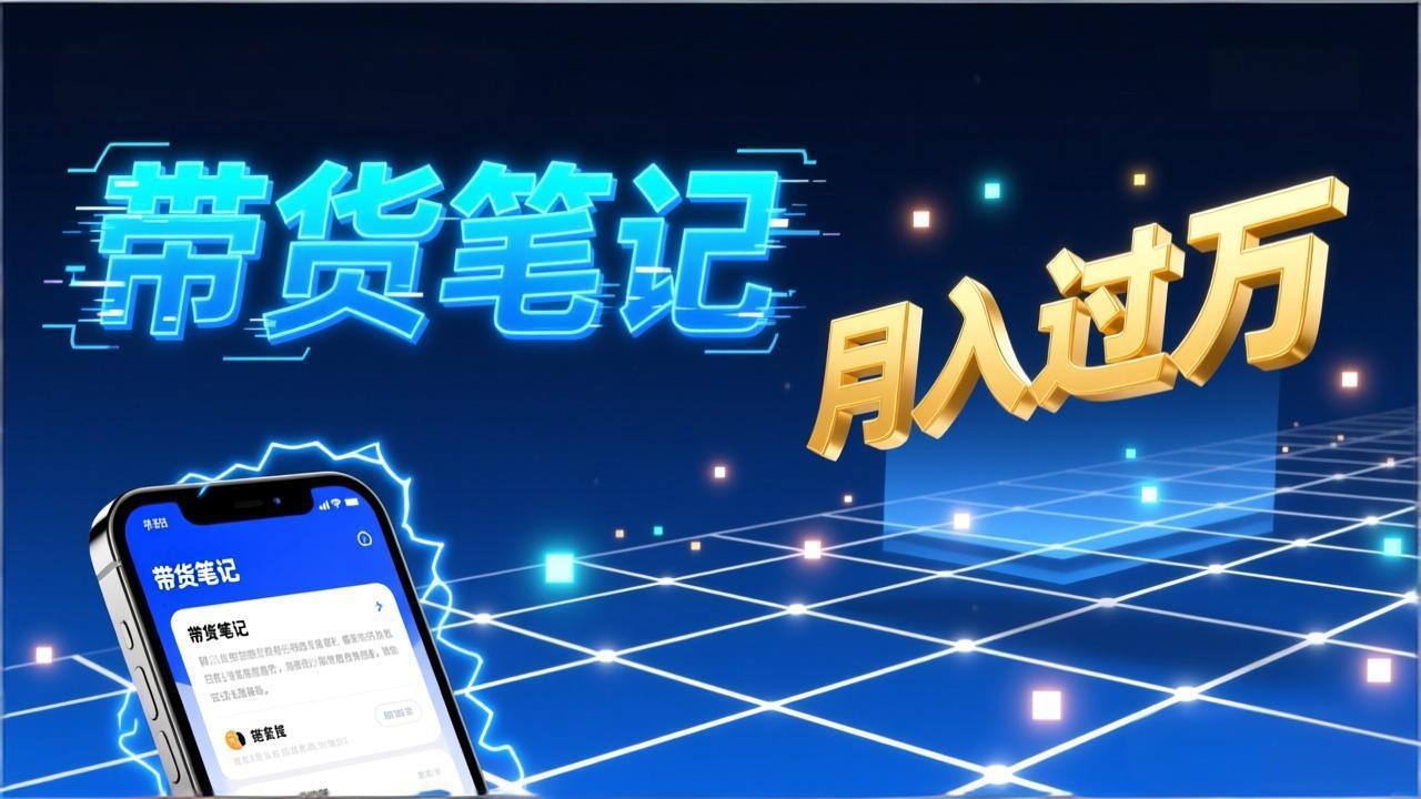 小红书爆款笔记带货实战：拆解封面标题正文全要素，手把手教你单篇笔记带货月入过万-网创资源站