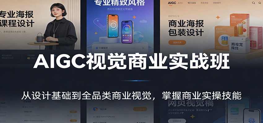 AIGC视觉商业实战班：从设计基础到全品类商业视觉，掌握商业实操技能-网创资源站