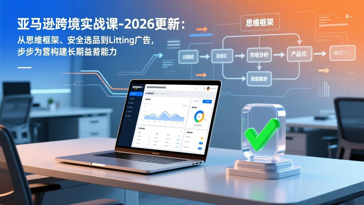 亚马逊跨境实战课-2026更新：从思维框架、安全选品到Listing广告，步步为营构建长期盈利能力-网创资源站