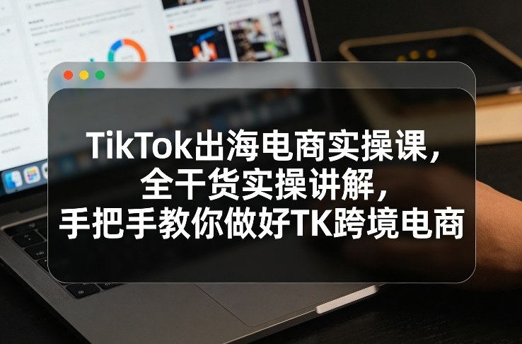 TikTok出海电商实操课，全干货实操讲解，手把手教你做好TK跨境电商-网创资源站