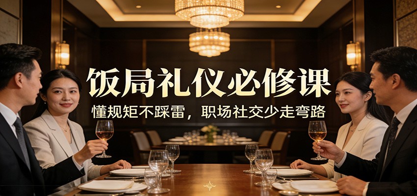 公众号收费文章：《饭局礼仪必修课：懂规矩不踩雷，职场社交少走弯路》-网创资源站