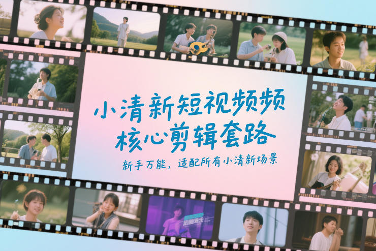 小清新短视频核心剪辑套路，新手万能，适配所有小清新场景-网创资源站