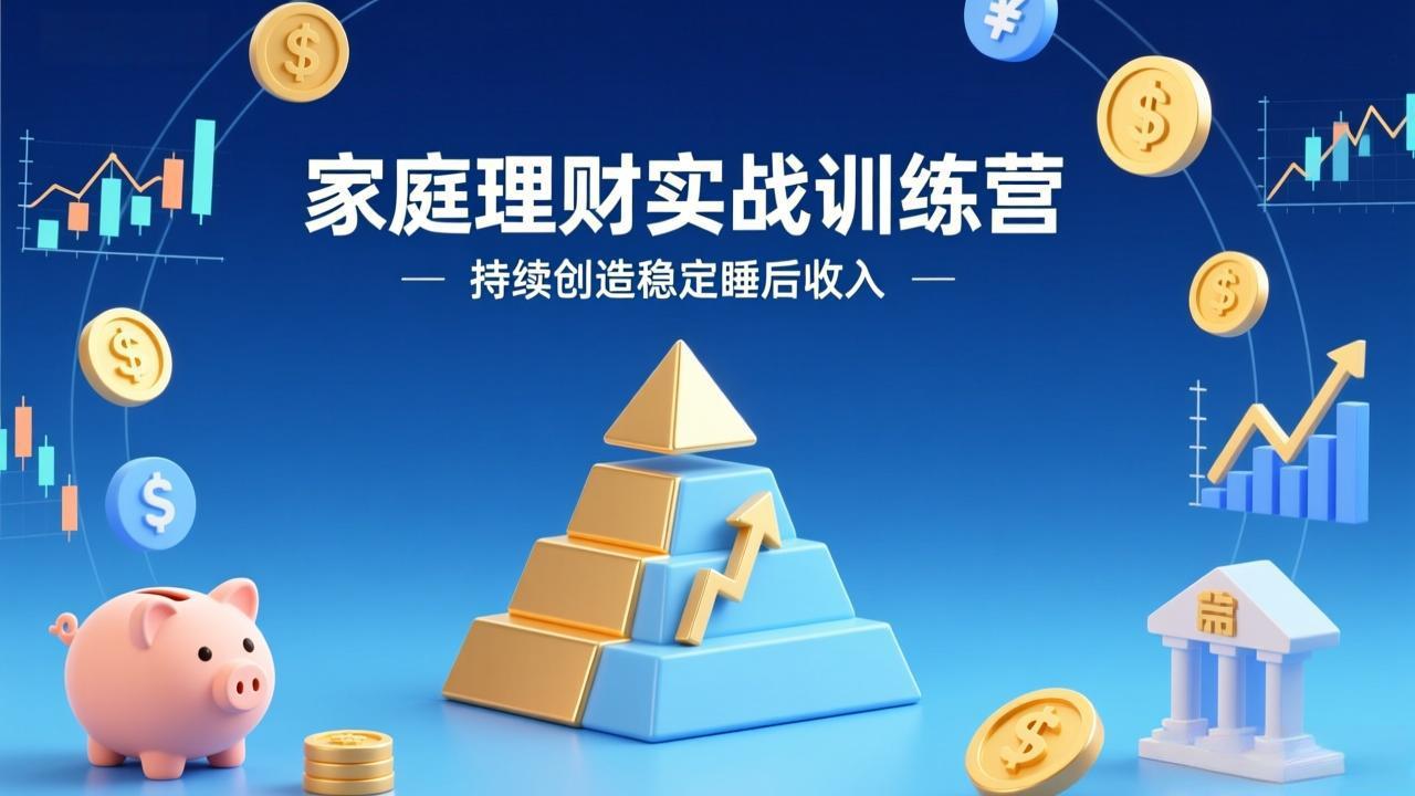 家庭理财实战训练营：从0到1建体系，三阶进阶层层递进，助你持续创造稳定睡后收入-网创资源站