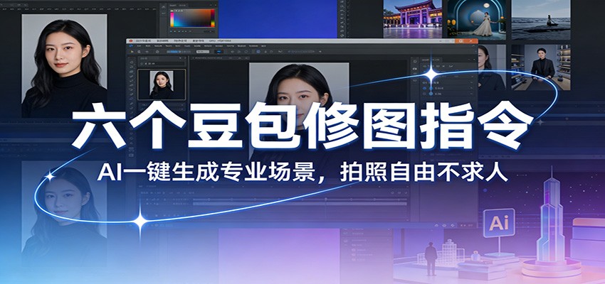 六个豆包修图指令：AI 一键生成专业场景，拍照自由不求人-网创资源站