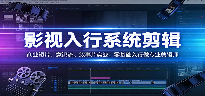 影视系统剪辑，商业短片、意识流、叙事片实战，零基础入行做专业剪辑师-网创资源站