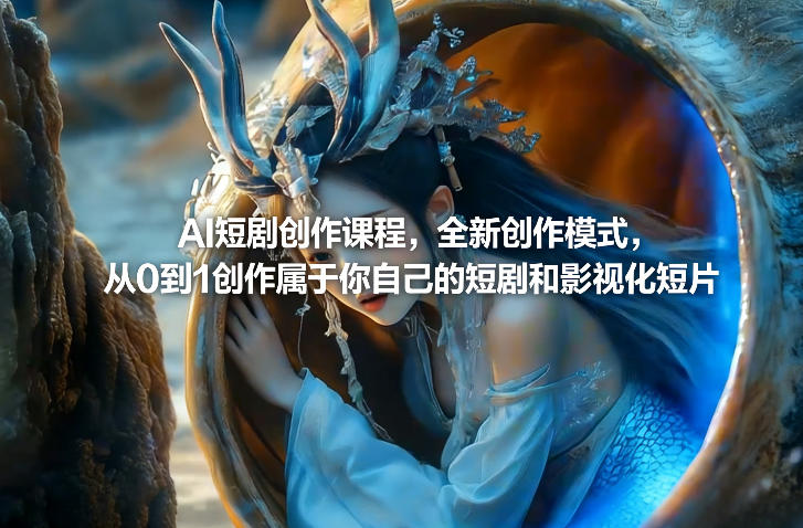 AI短剧创作课程，全新创作模式，从0到1创作属于你自己的短剧和影视化短片-网创资源站