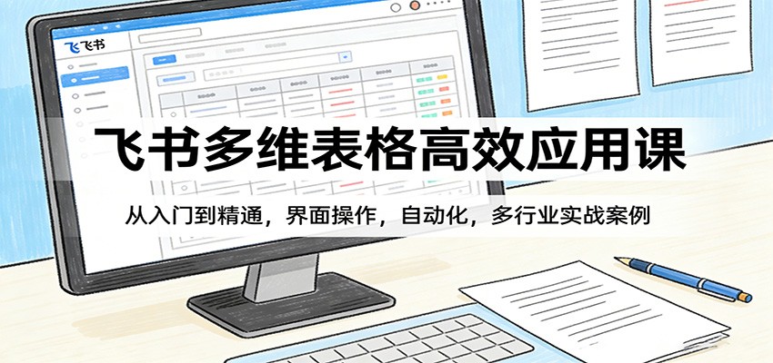 飞书多维表格高效应用课：从入门到精通，界面操作，自动化，多行业实战案例-网创资源站