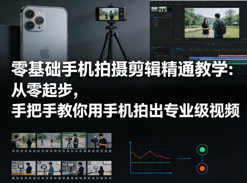 零基础手机拍摄剪辑精通教学：从零起步，手把手教你用手机拍出专业级视频-网创资源站