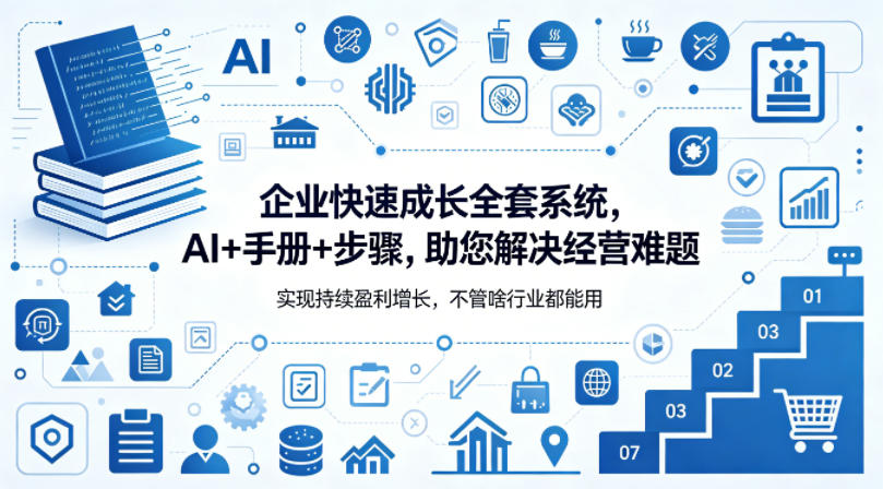 企业快速成长全套系统，AI+手册+步骤，助您解决经营难题，实现持续盈利增长，不管啥行业都能用-网创资源站