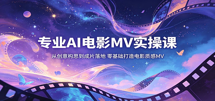 专业AI电影MV实操课：从创意构思到成片落地，零基础打造电影质感MV-网创资源站
