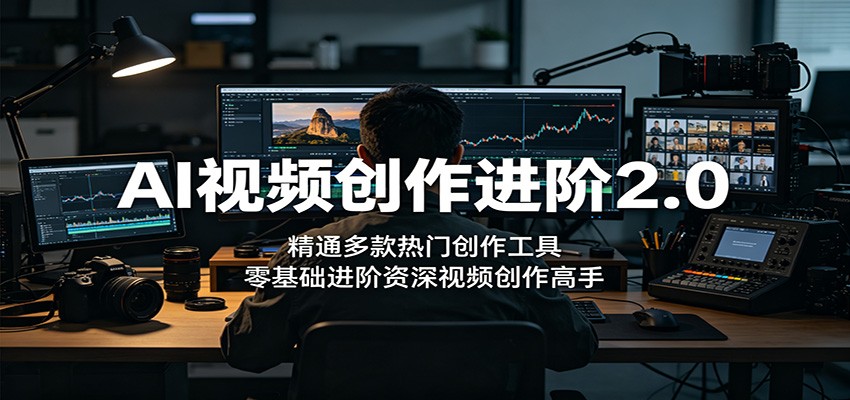 AI视频创作进阶2.0：精通多款热门创作工具，零基础进阶资深视频创作高手-网创资源站