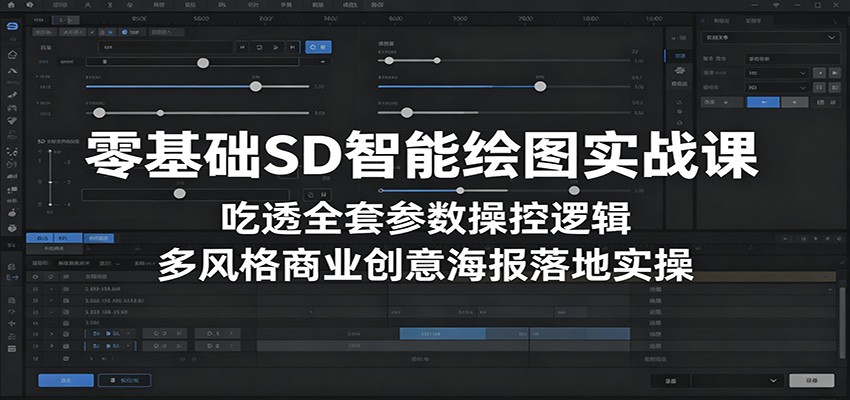 零基础SD智能绘图实战课：吃透全套参数操控逻辑，多风格商业创意海报落地实操-网创资源站