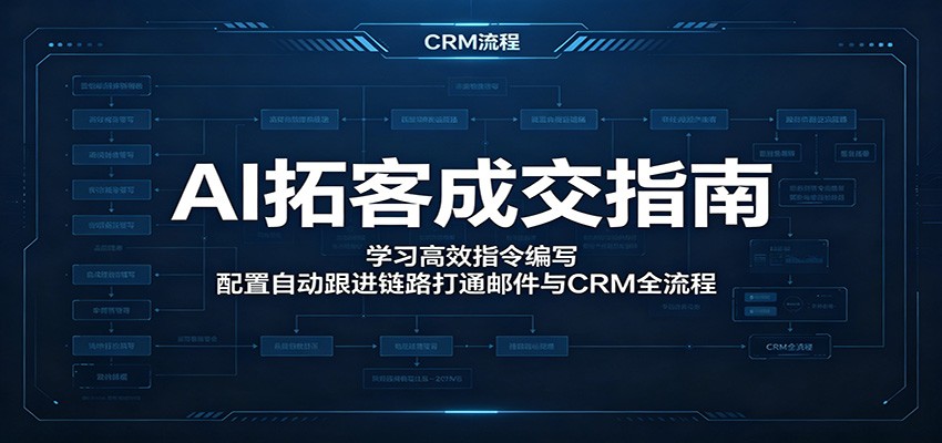 AI拓客成交指南：学习高效指令编写，配置自动跟进链路打通邮件与CRM全流程-网创资源站