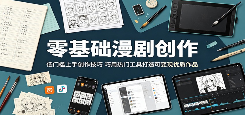 零基础漫剧创作：低门槛上手创作技巧，巧用热门工具打造可变现优质作品-网创资源站