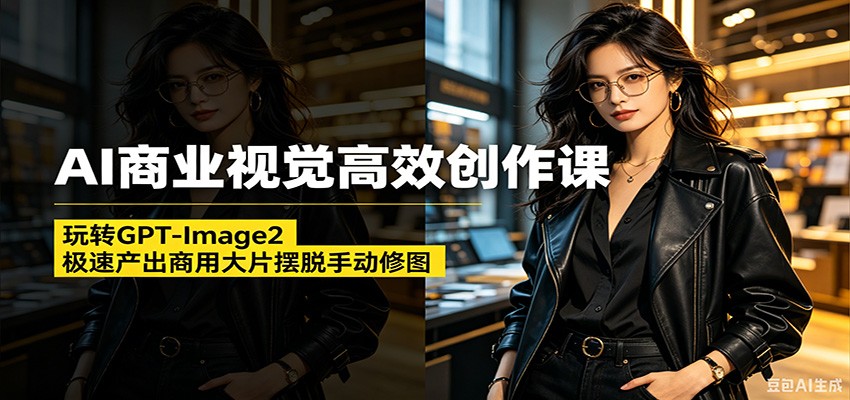 AI商业视觉高效创作课：玩转GPT-Image2，极速产出商用大片摆脱手动修图(更新)-网创资源站