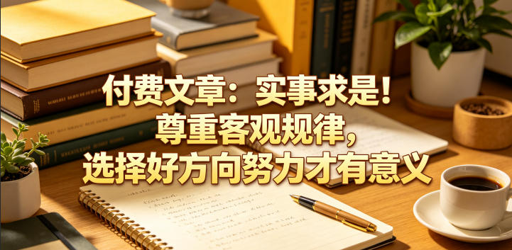 付费文章：实事求是！尊重客观规律，选择好方向努力才有意义-网创资源站
