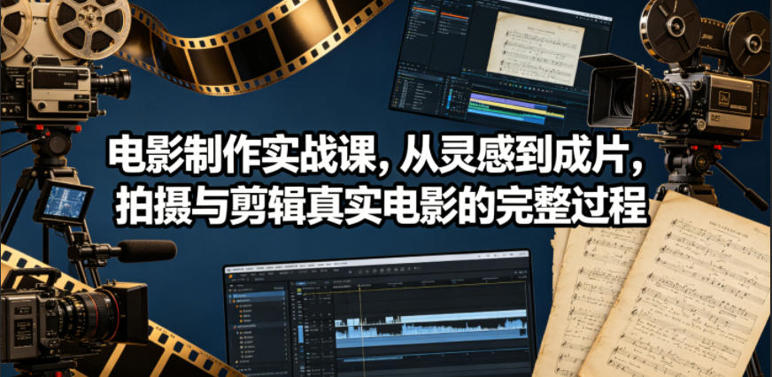 电影制作实战课，从灵感到成片，拍摄与剪辑真实电影的完整过程【原创双语字幕】-网创资源站