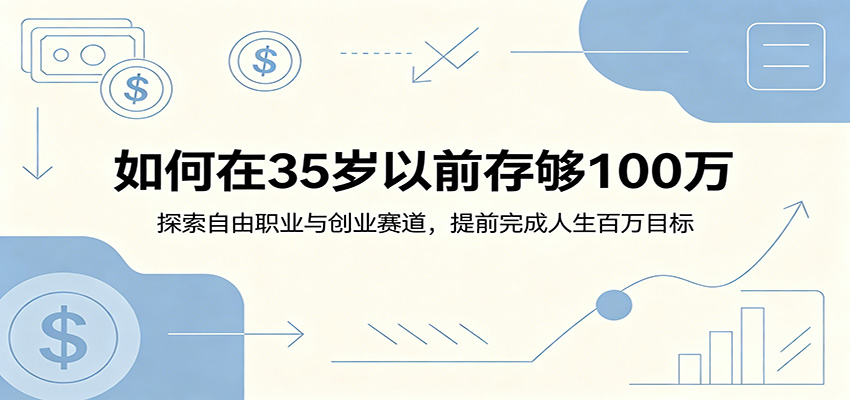 如何在35岁以前存够100万：探索自由职业与创业赛道，提前完成人生百万目标-网创资源站