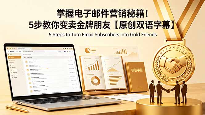 掌握电子邮件营销秘籍！5步教你变卖金牌朋友【原创双语字幕】-网创资源站