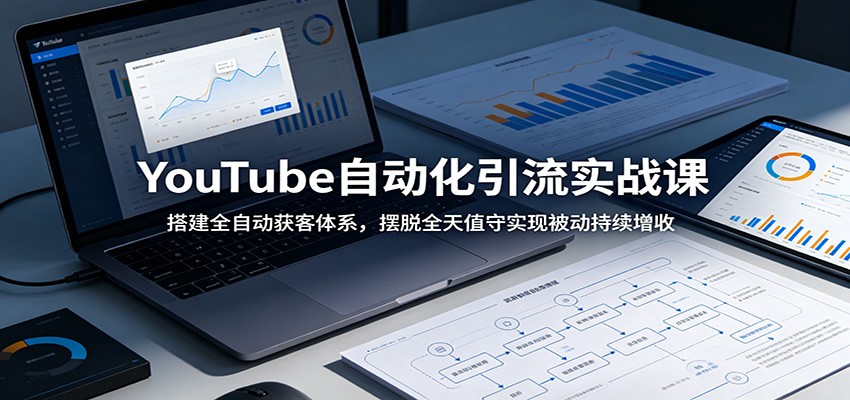 YouTube自动化引流实战课：搭建全自动获客体系，摆脱全天值守实现被动持续增收-网创资源站