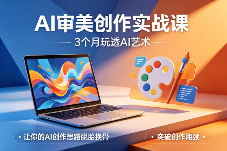 AI审美创作实战课，3个月玩透AI艺术，让你的AI创作思路脱胎换骨，突破创作瓶颈(更新0706)-网创资源站