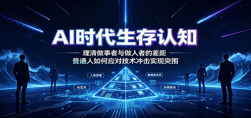 AI时代生存认知：理清做事者与做人者的差距，普通人如何应对技术冲击实现突围-网创资源站