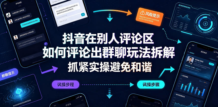 抖音在别人评论区如何评论出群聊玩法拆解，抓紧实操避免和谐-网创资源站