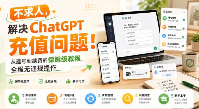 不求人，解决ChatGPT充值问题！从建号到续费的保姆级教程，全程无违规操作-网创资源站