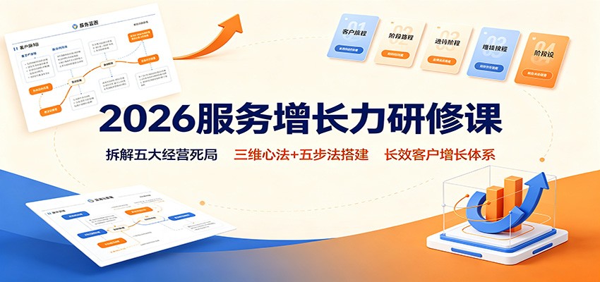 2026服务增长力研修课：拆解五大经营死局，三维心法+五步法搭建长效客户增长体系-网创资源站