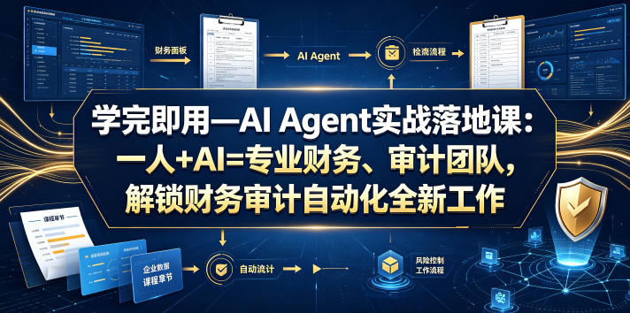 学完即用—AI Agent实战落地课：一人+AI=专业财务、审计团队，解锁财务审计自动化全新工作模式(更新0818)-网创资源站
