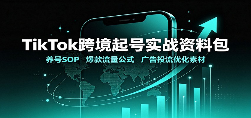TikTok跨境起号实战资料包：养号SOP，爆款流量公式，广告投流优化素材-网创资源站